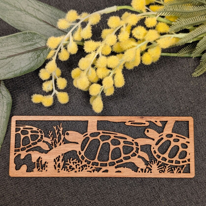Giant Sea Turtle: Australian Wooden Bookmark
