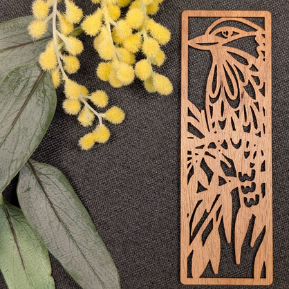 Laughing Kookaburra: Australian Wooden Bookmark