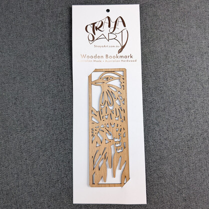 Laughing Kookaburra: Australian Wooden Bookmark