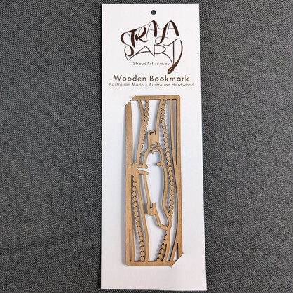 Platypus Swimming: Australian Wooden Bookmark