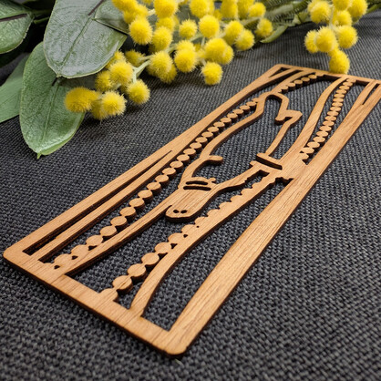 Platypus Swimming: Australian Wooden Bookmark