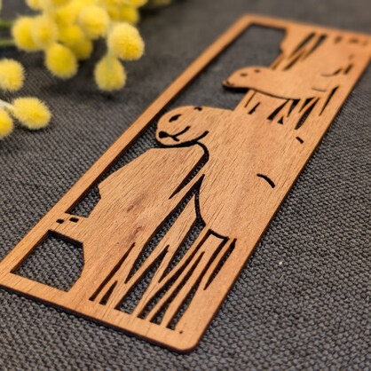 Seals on Rocks: Australian Wooden Bookmark