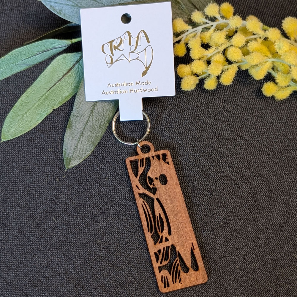 Black Cockatoo: Australian Wooden Keyring