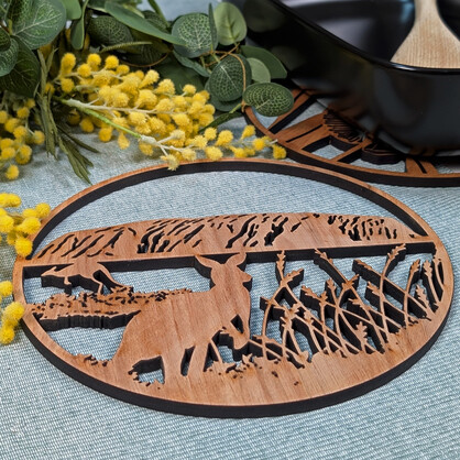 Uluru: Australian Wooden Trivet / Pot Stand (Large)