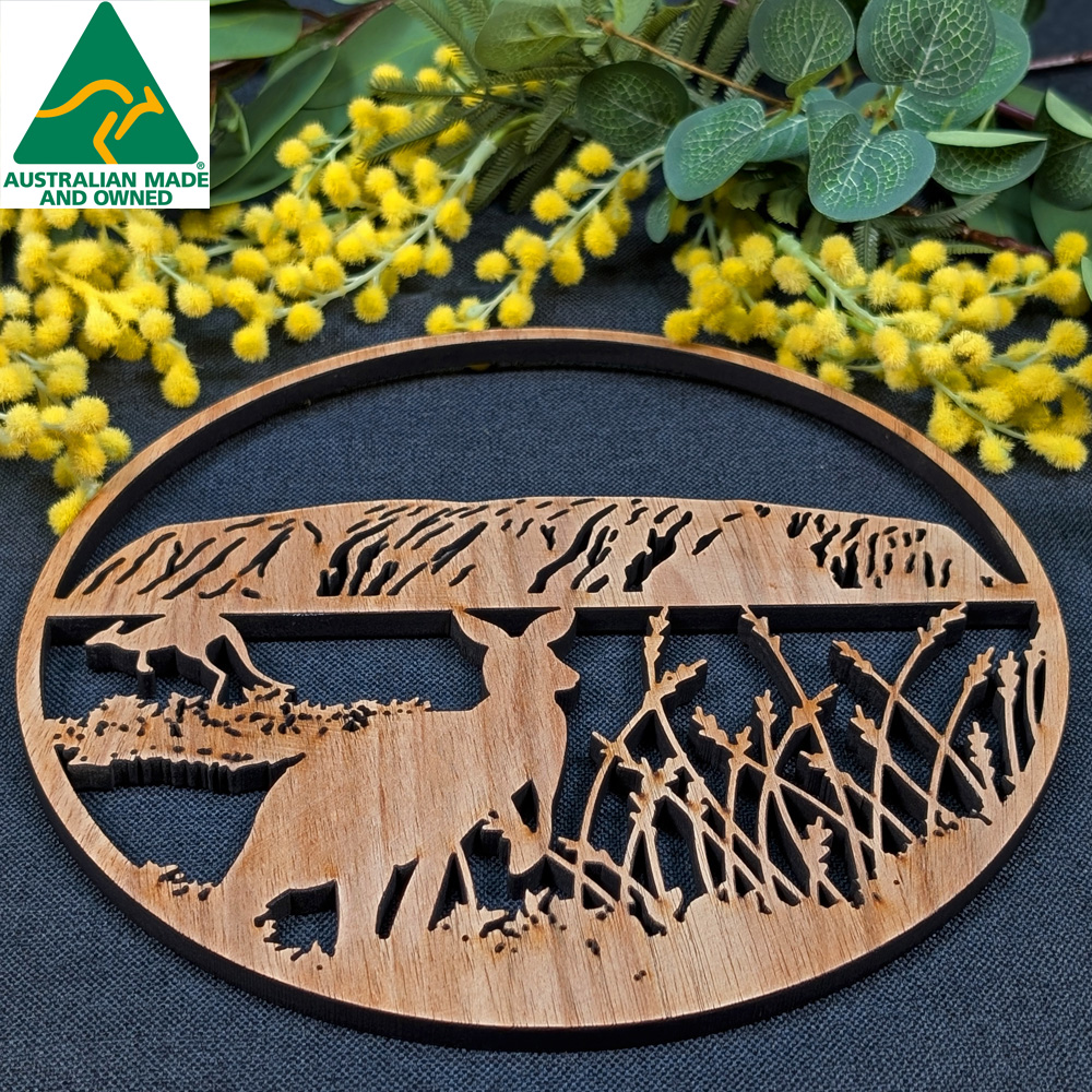 Uluru: Australian Wooden Trivet / Pot Stand (Large)