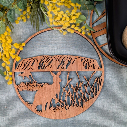 Uluru: Australian Wooden Trivet / Pot Stand (Large)