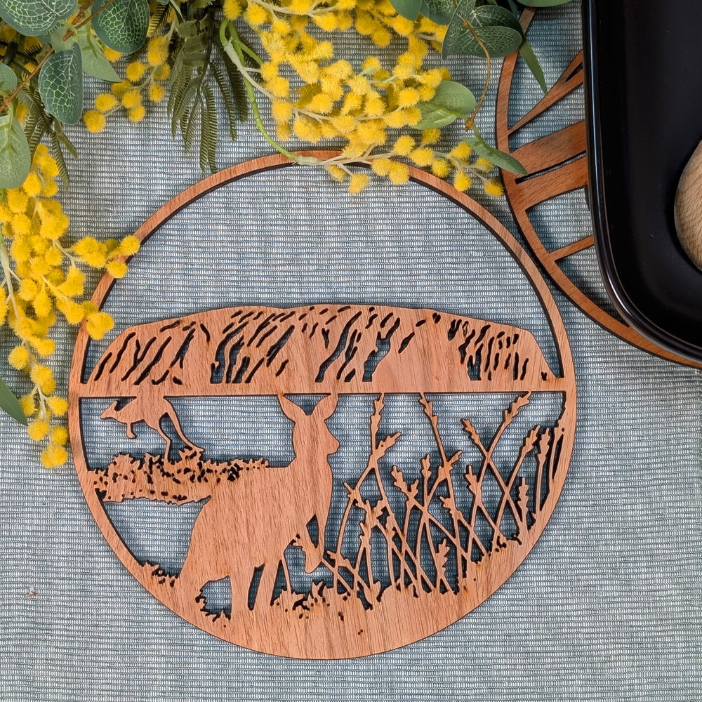Uluru: Australian Wooden Trivet / Pot Stand (Large)