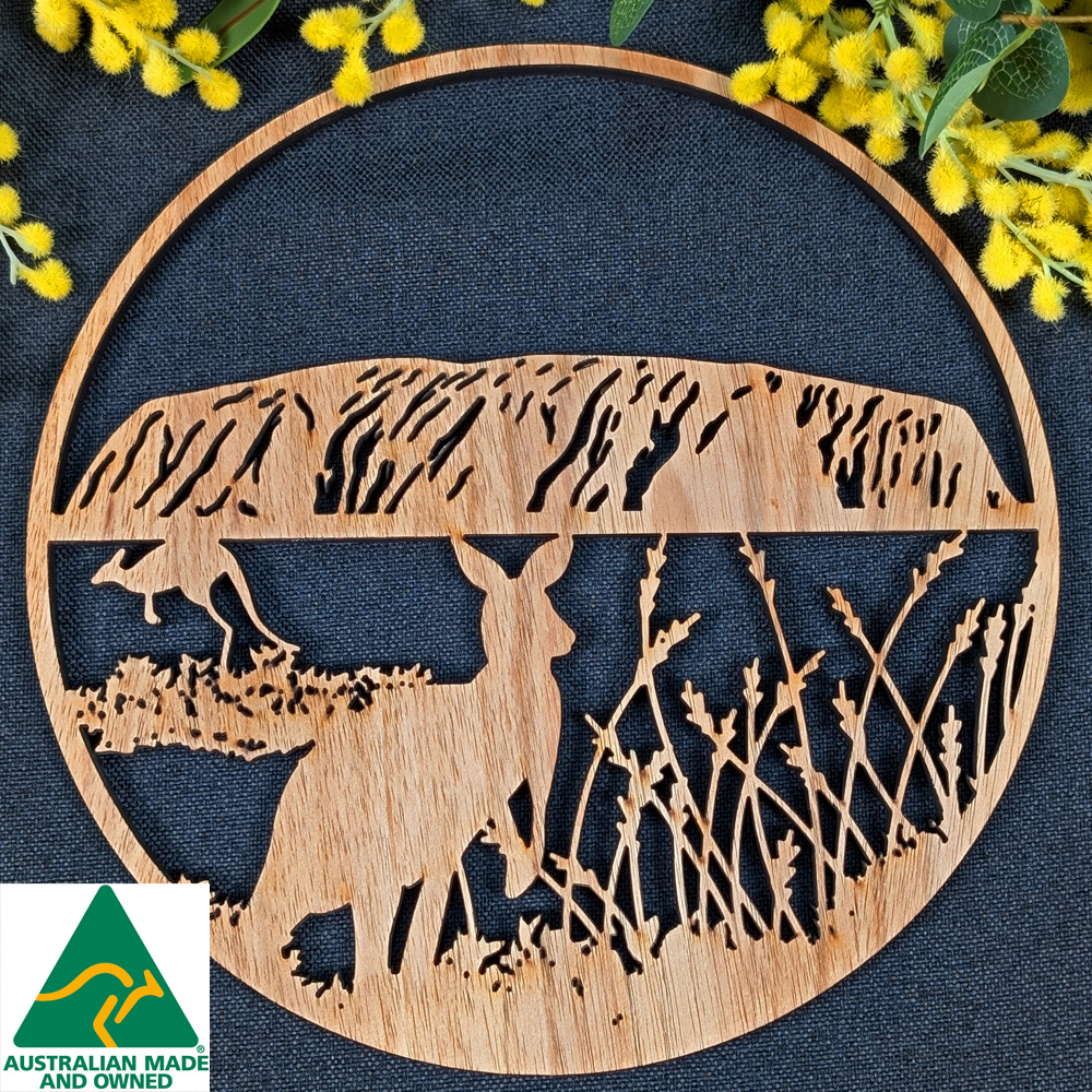 Uluru: Australian Wooden Trivet / Pot Stand (Large)