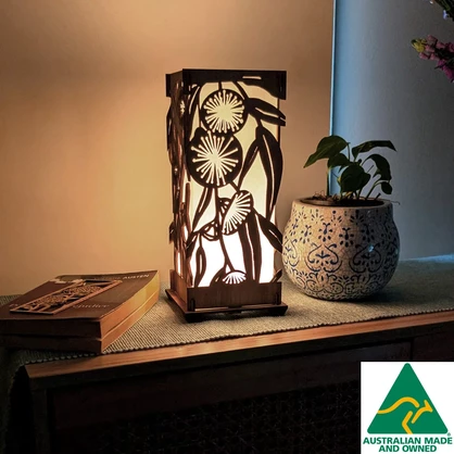 Blue Wren: Australian Hardwood Lamp