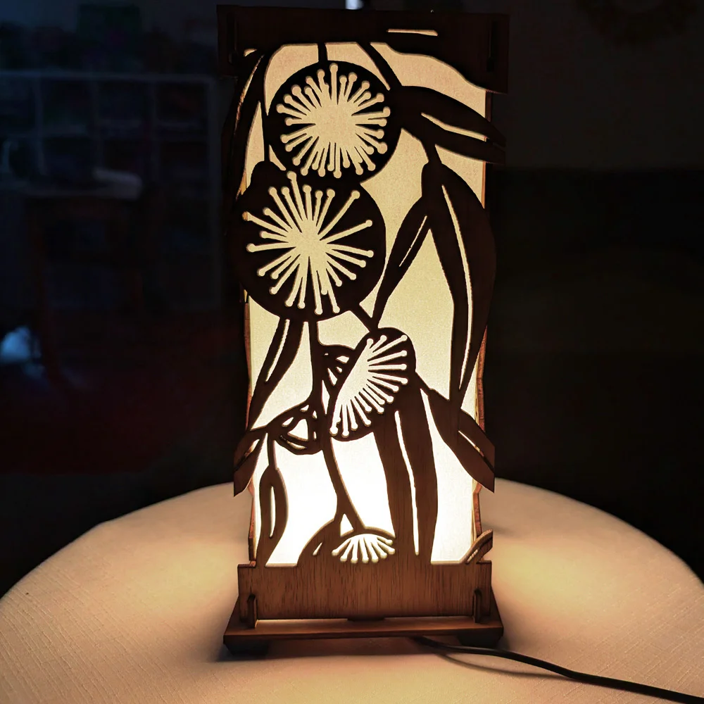 Blue Wren: Australian Hardwood Lamp