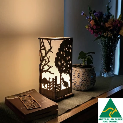 Outback Station: Australian Hardwood Lamp