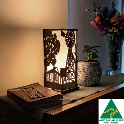 Outback Station: Australian Hardwood Lamp