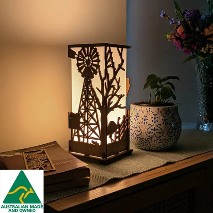 Outback Station: Australian Hardwood Lamp