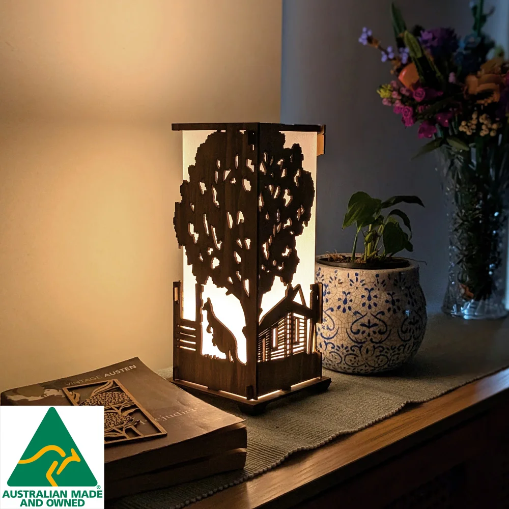 Outback Station: Australian Hardwood Lamp