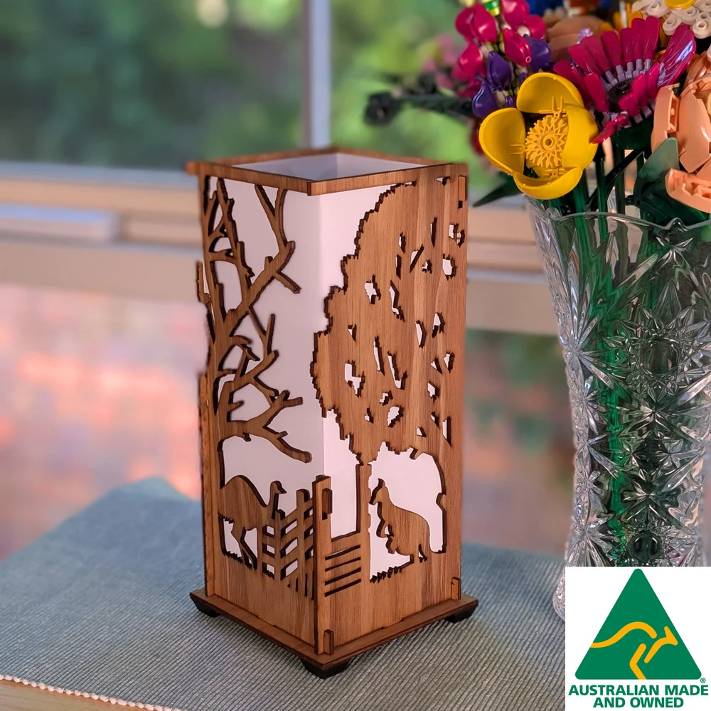 Outback Station: Australian Hardwood Lamp