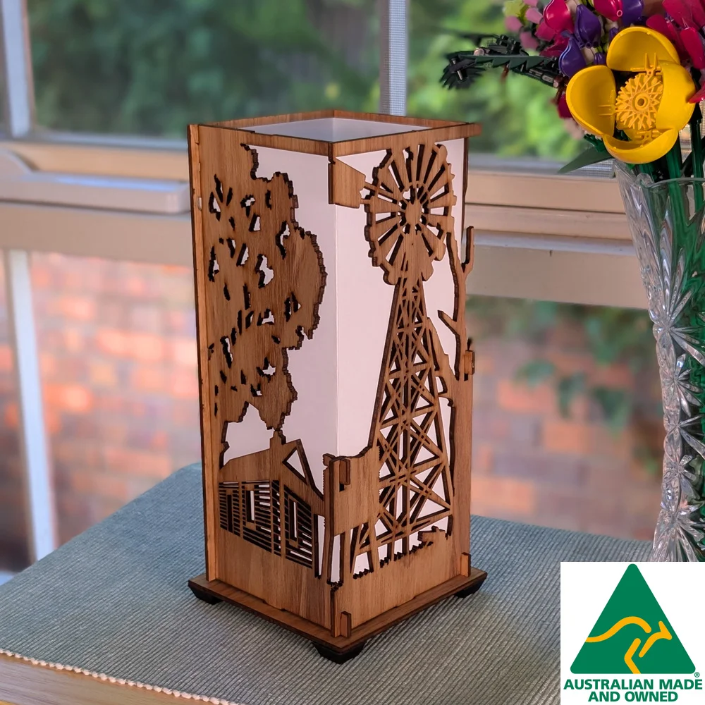 Outback Station: Australian Hardwood Lamp