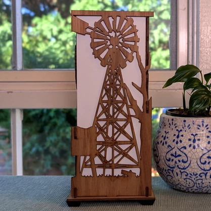 Outback Station: Australian Hardwood Lamp