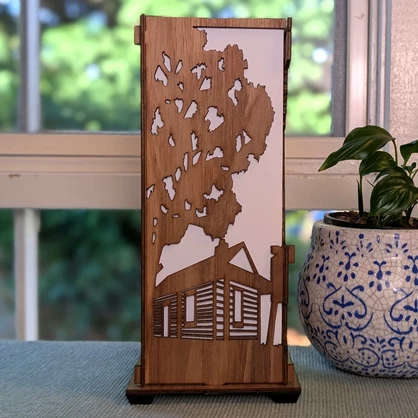 Outback Station: Australian Hardwood Lamp