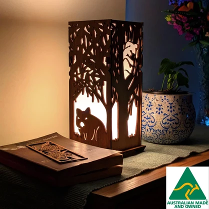 Koala & Wombat: Australian Hardwood Lamp