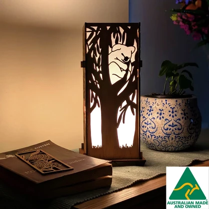 Koala & Wombat: Australian Hardwood Lamp