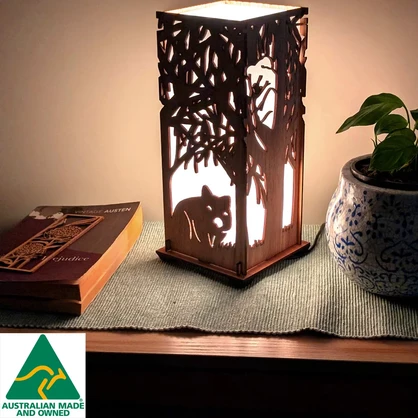 Koala & Wombat: Australian Hardwood Lamp
