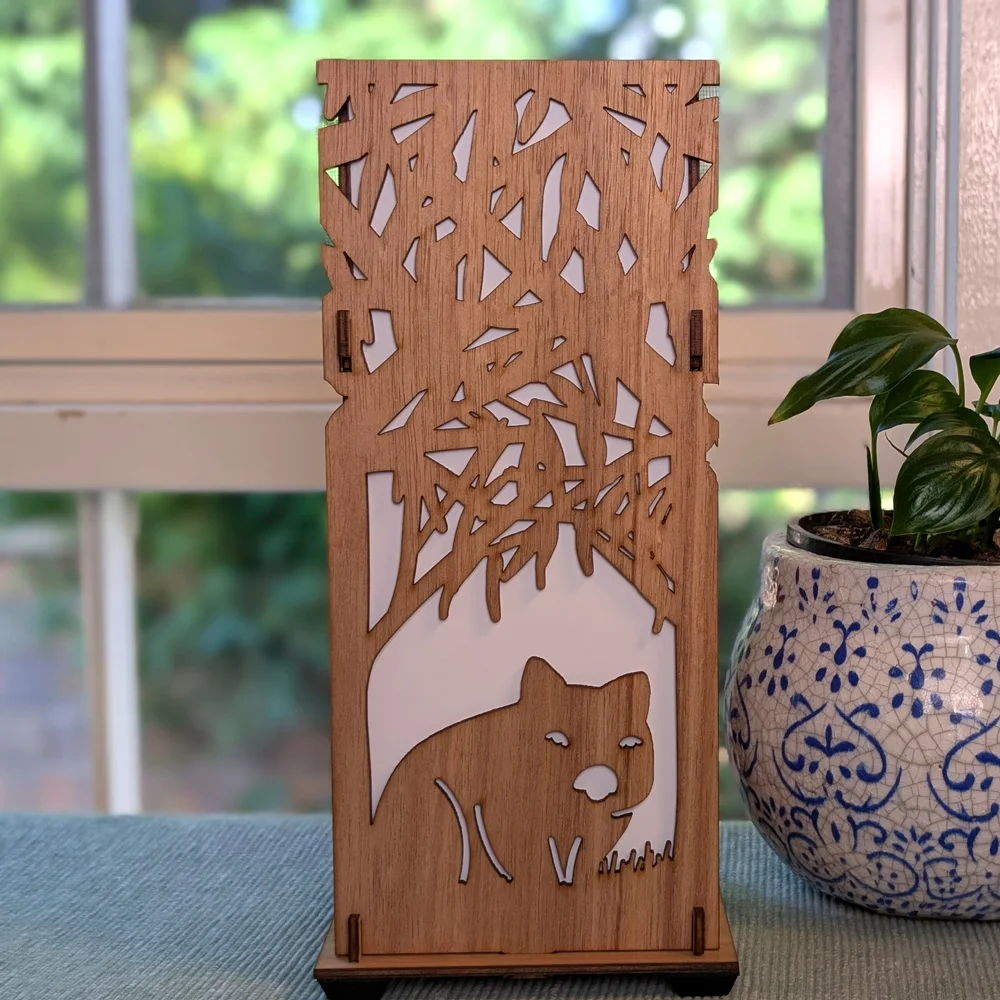 Koala & Wombat: Australian Hardwood Lamp