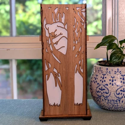 Koala & Wombat: Australian Hardwood Lamp