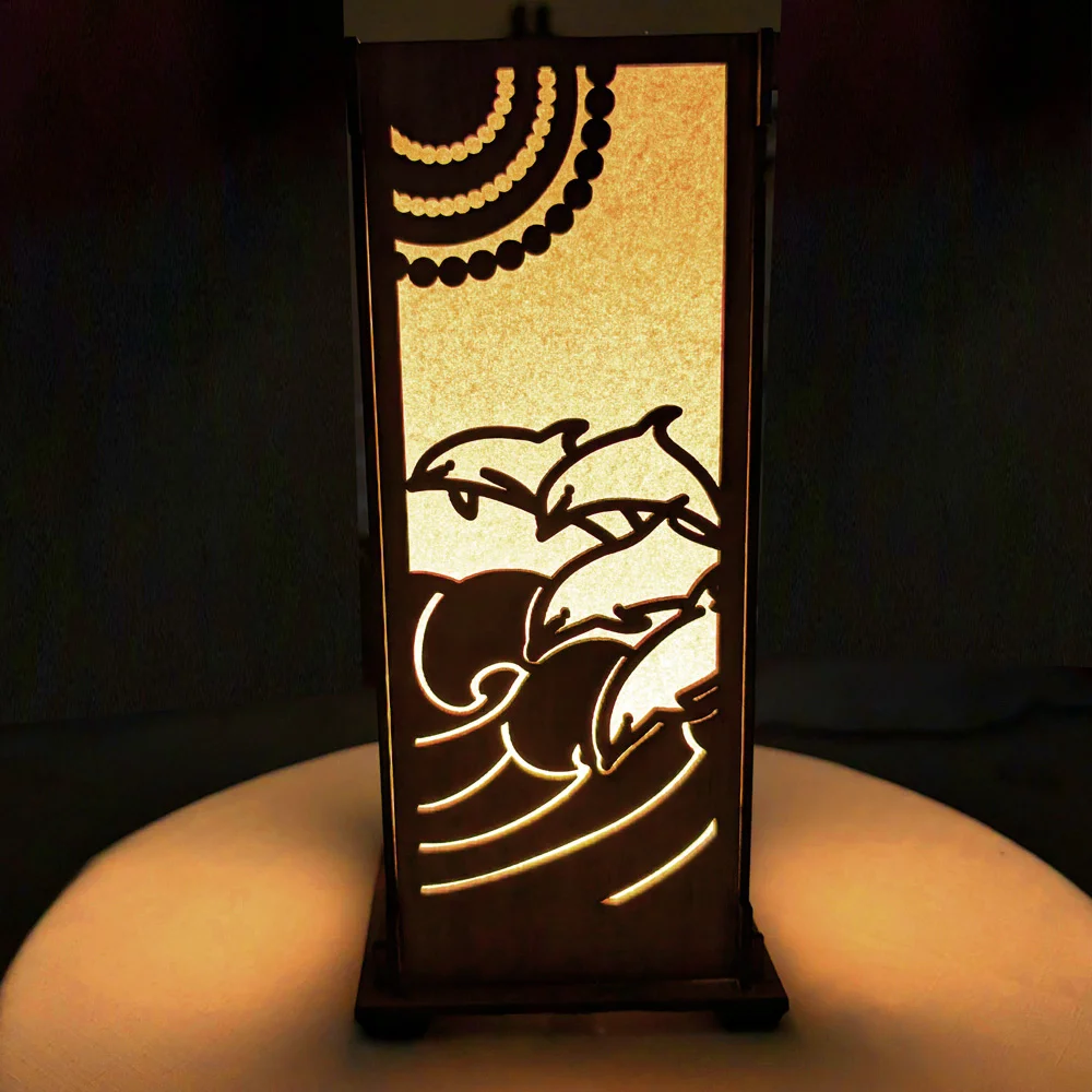 Dolphins and Turtles: Australian Hardwood Lamp