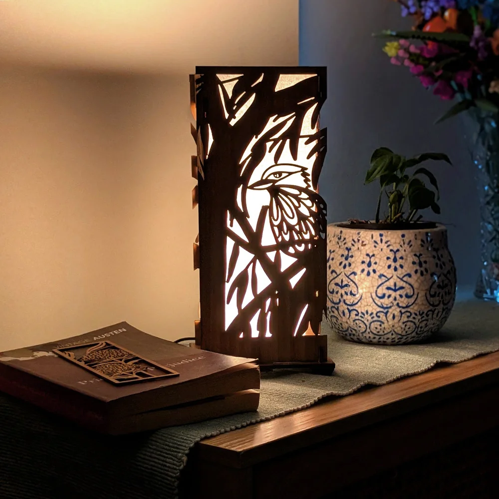 Aussie Birds: Australian Hardwood Lamp