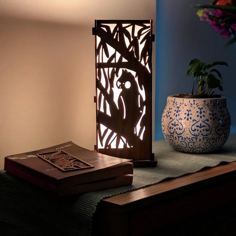 Aussie Birds: Australian Hardwood Lamp
