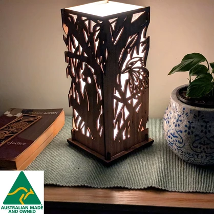 Aussie Birds: Australian Hardwood Lamp