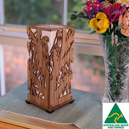 Aussie Birds: Australian Hardwood Lamp