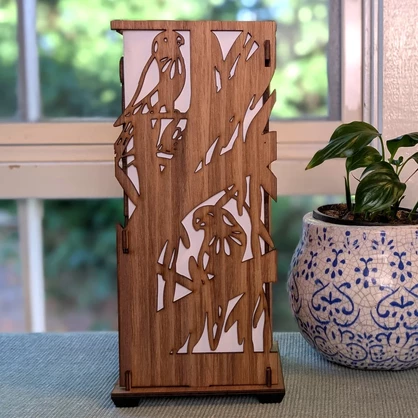Aussie Birds: Australian Hardwood Lamp