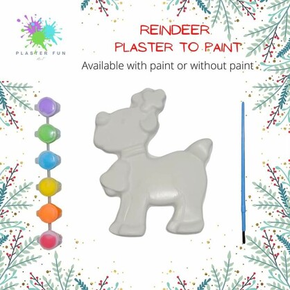 Christmas Reindeer plaster paining kit