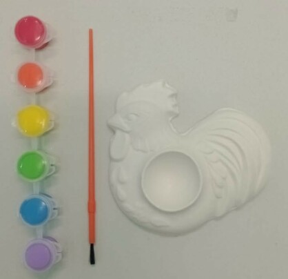 Easter Chicken Paint  your own plaster egg holder kit