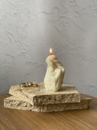 Mother & Child Eco-Friendly Sculptural Soy Wax Candle
