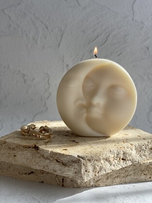 Sun & Moon Eco-Friendly Sculptural Soy Wax Candle