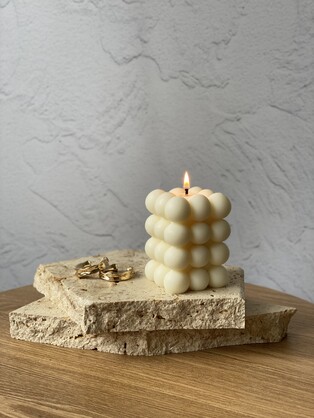 Bubble 9 Eco-Friendly Sculptural Soy Wax Candle