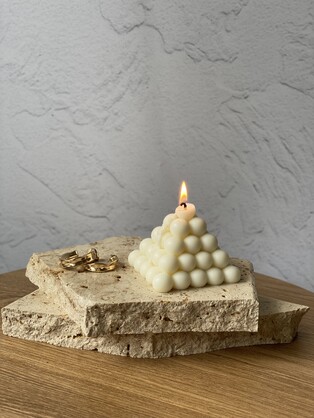 Pyramid Bubble Eco-Friendly Sculptural Soy Wax Candle