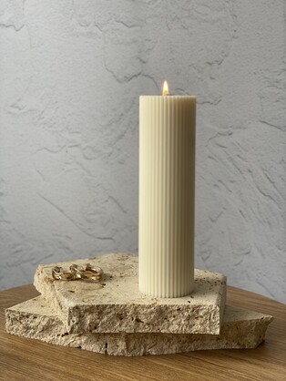 Skye 20 Eco-Friendly Pillar Sculptural Soy Wax Candles