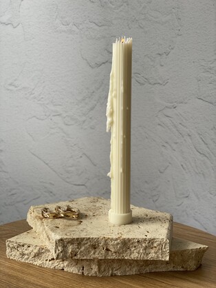 Skye 27 Eco-Friendly Pillar Sculptural Soy Wax Candles
