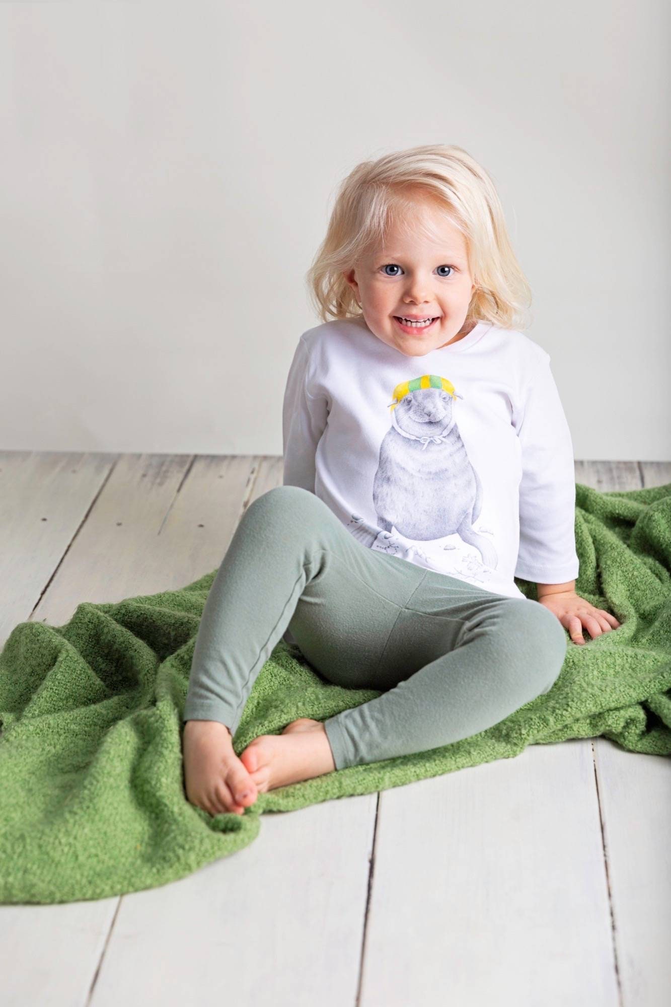 Sea Lion | Organic Cotton T-Shirt | 3/4 Sleeve | Size 1 - 7
