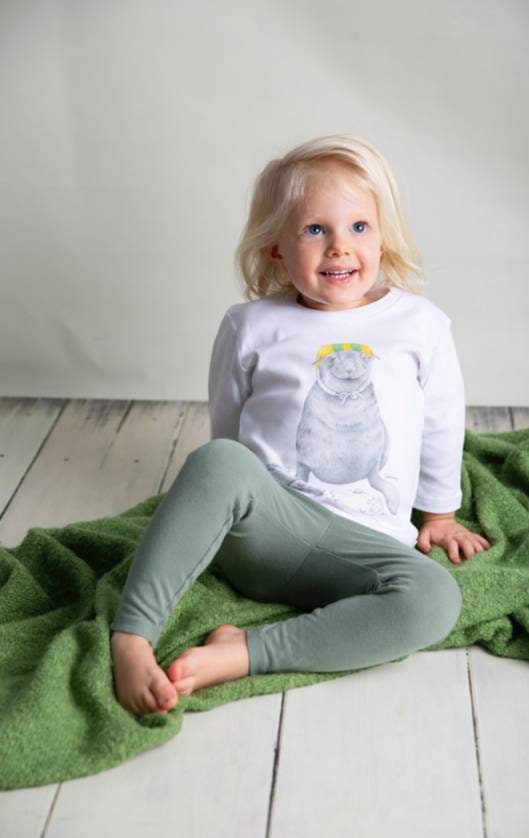 Sea Lion | Organic Cotton T-Shirt | 3/4 Sleeve | Size 1 - 7