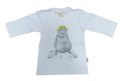 Sea Lion | Organic Cotton T-Shirt | 3/4 Sleeve | Size 1 - 7