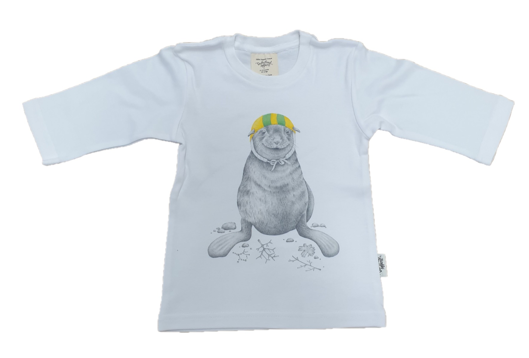Sea Lion | Organic Cotton T-Shirt | 3/4 Sleeve | Size 1 - 7