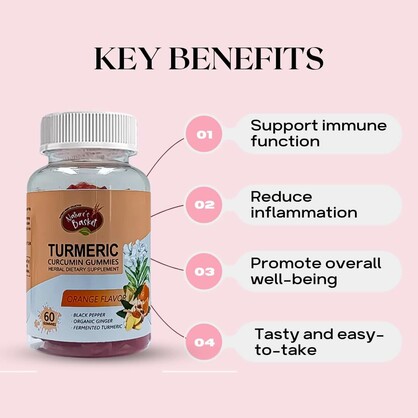Nature's Basket Turmeric(Curcumin) 60 Gummies