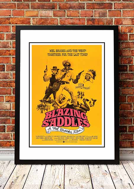 'Blazing Saddles' Framed 1970's Movie Poster!