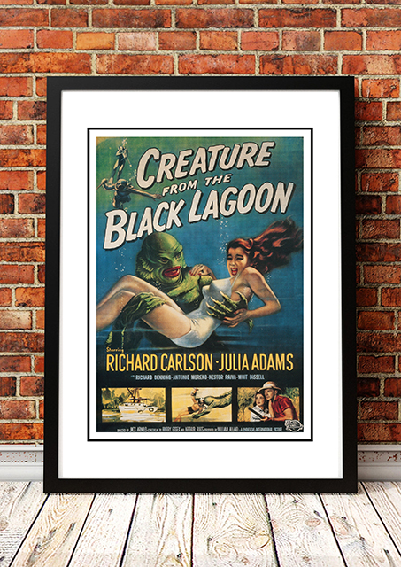 'Creature from the Black Lagoon' Framed Vintage Horror Movie Poster!