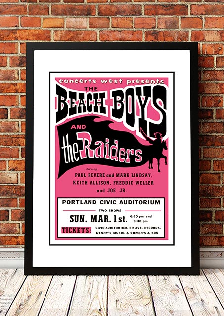 The Beach Boys 'Portland USA' Concert Poster 1964