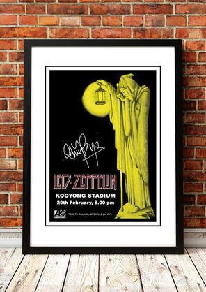 Signed LED ZEPPELIN 'Kooyong Stadium' Melbourne Signed Concert Poster 1972